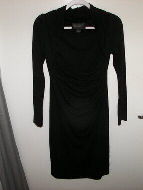 St. John Couture long sleeve black evening dress size 4